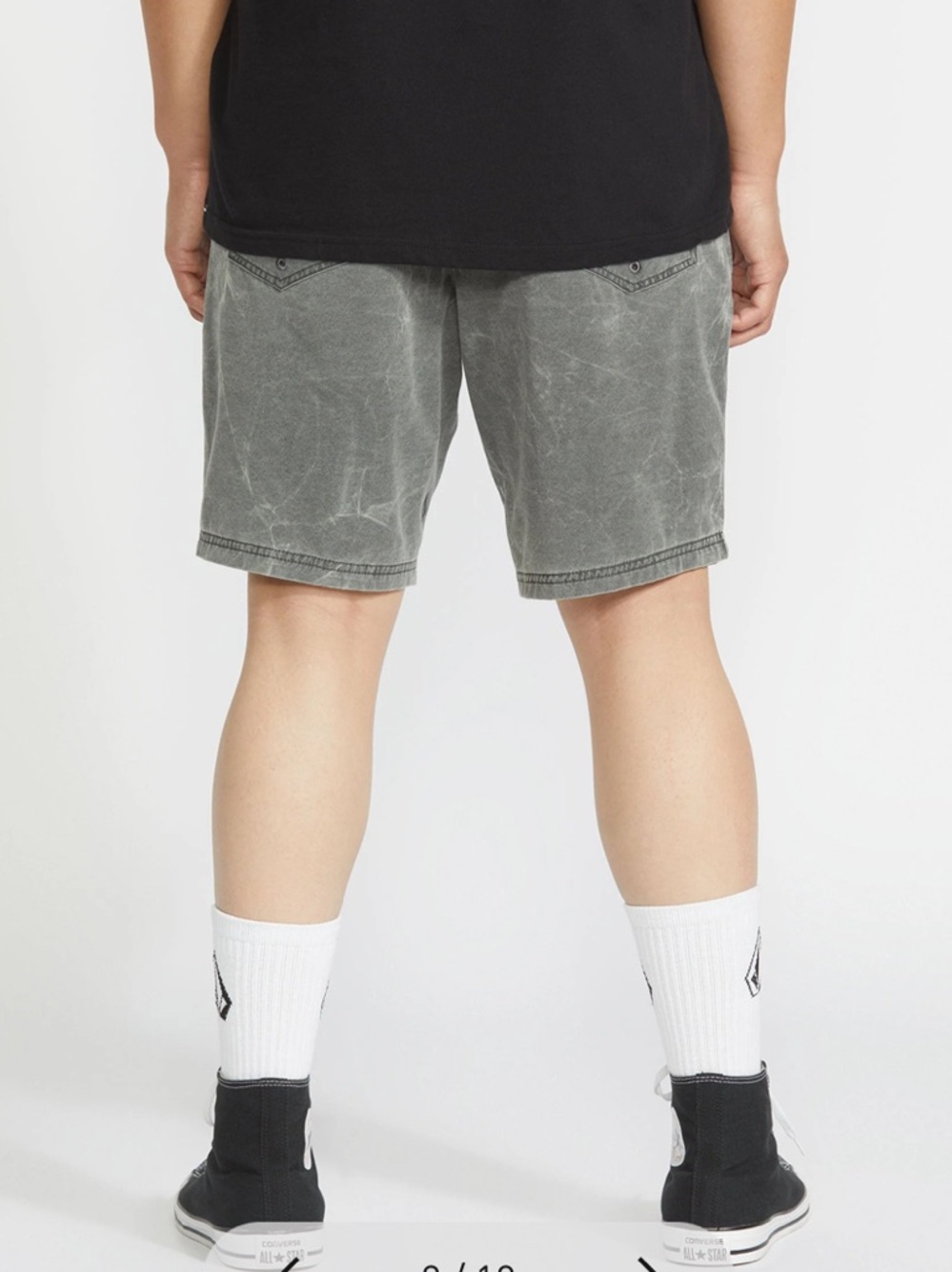 Volcom Men's Washed Gray Casual Shorts - Picture 3 of 6